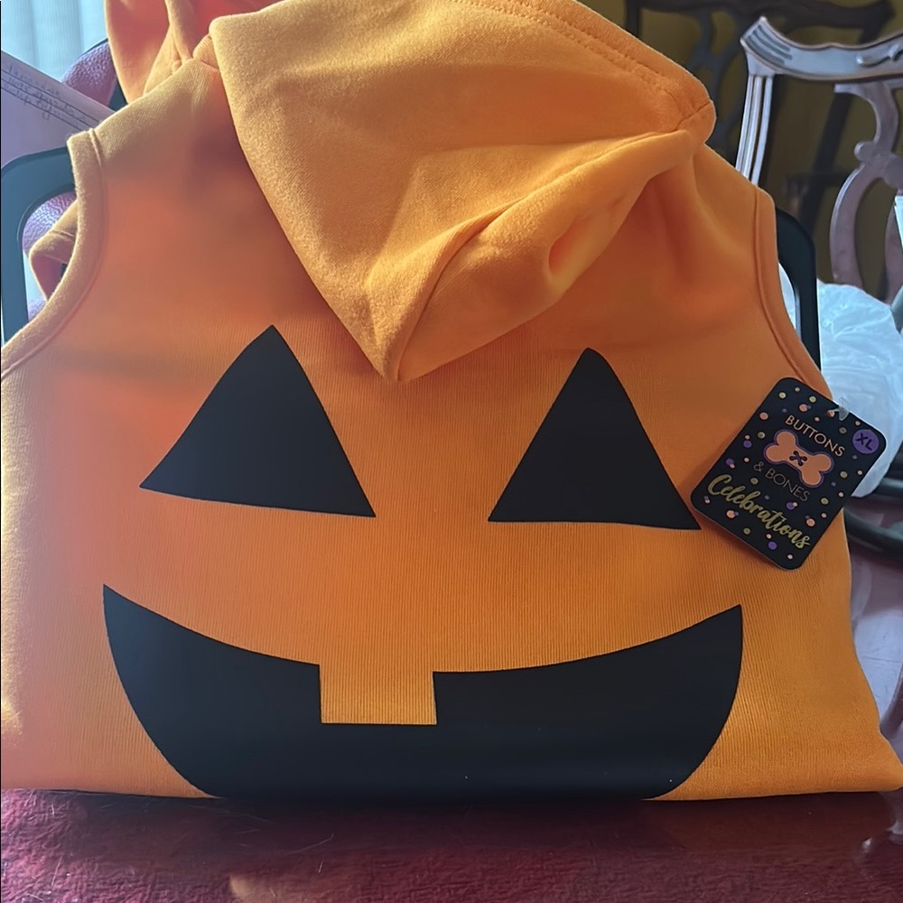 NWT Buttons Dog Pumpkin Costume - Orange and Black